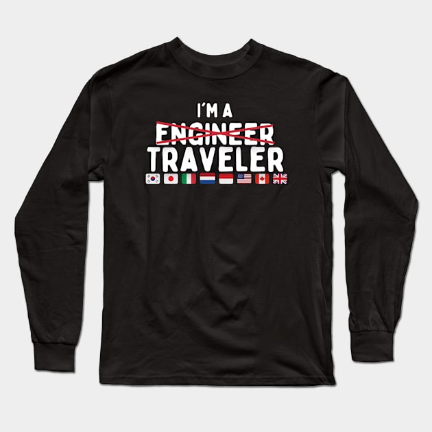 Engineer & Traveler Long Sleeve T-Shirt by AnomSaki